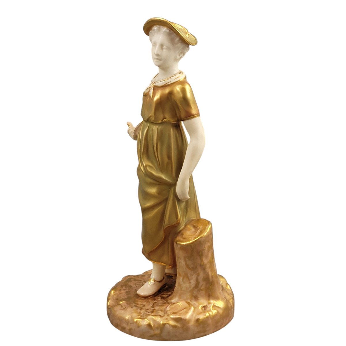 Royal Worcester, Figurine en porcelaine d’une jeune fille au bol, modèle 1774, 1954-photo-7