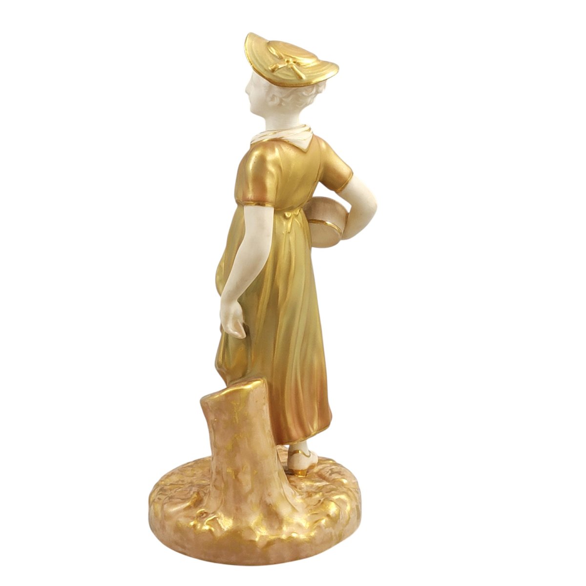Royal Worcester, Figurine en porcelaine d’une jeune fille au bol, modèle 1774, 1954-photo-8