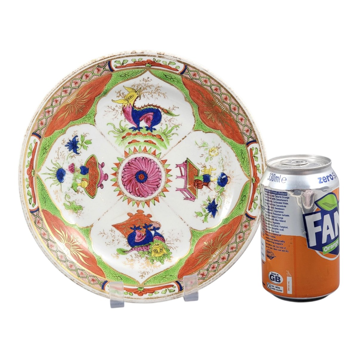 Assiette Worcester, Flight Barr & Barr, décor Dragon en Compartiments, vers 1820-photo-3