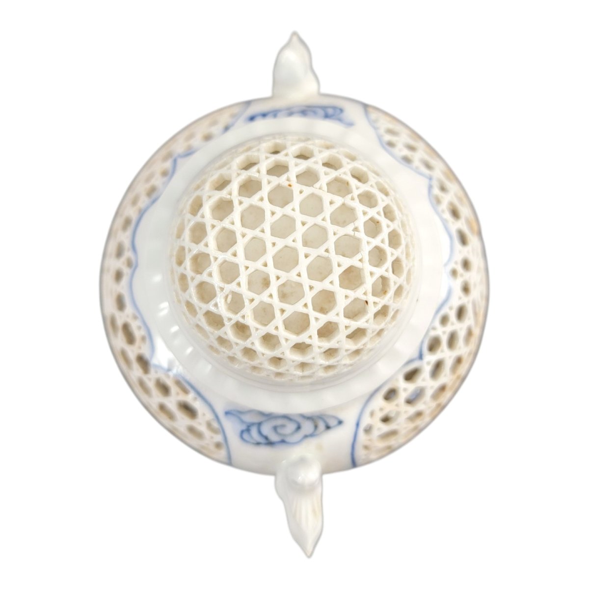 Hirado Blue And White Porcelain Koro With Dragon, Meiji Japan, C.1880-photo-6