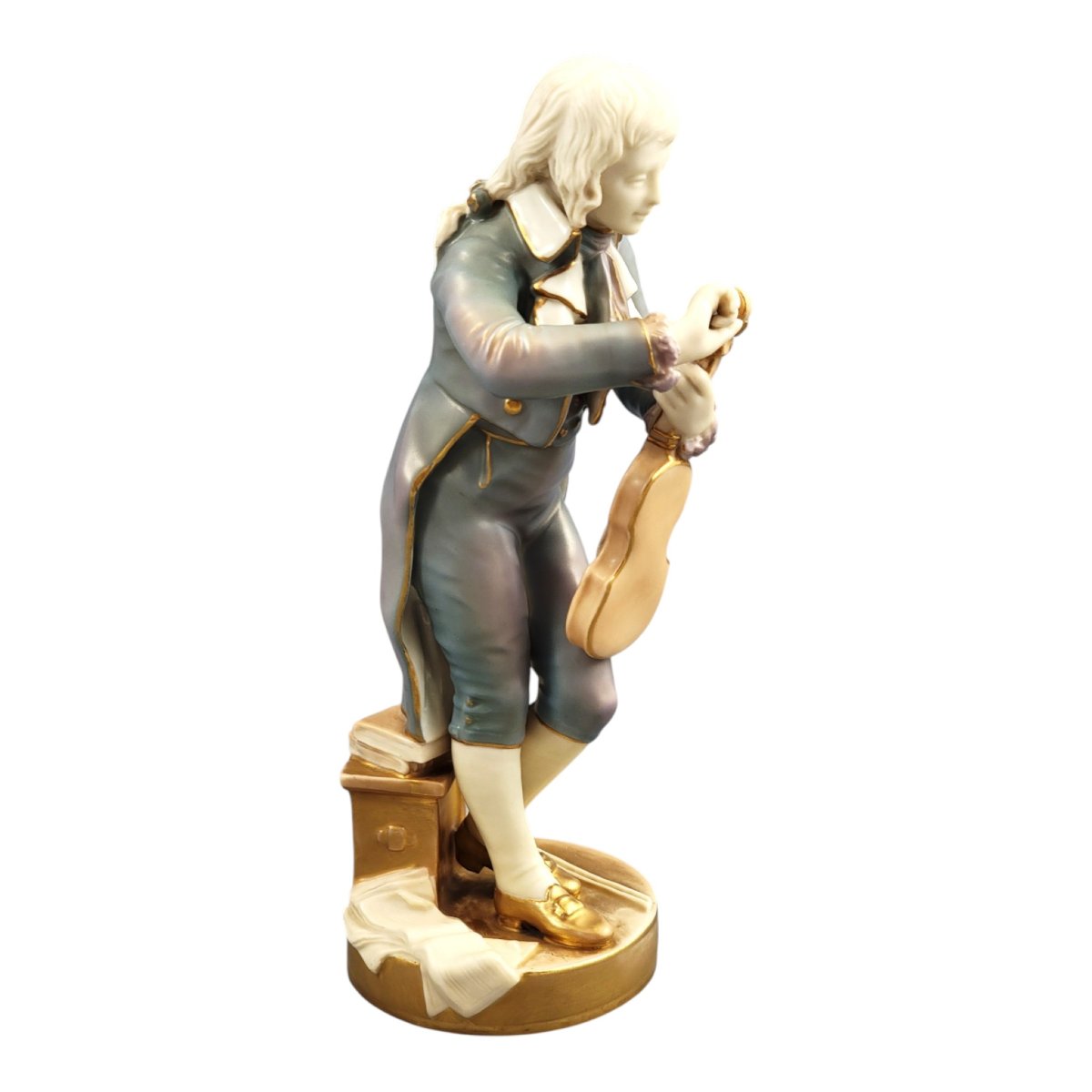 Royal Worcester Porcelain Figure “the Young Mozart”, Model 1487, 1928-photo-6