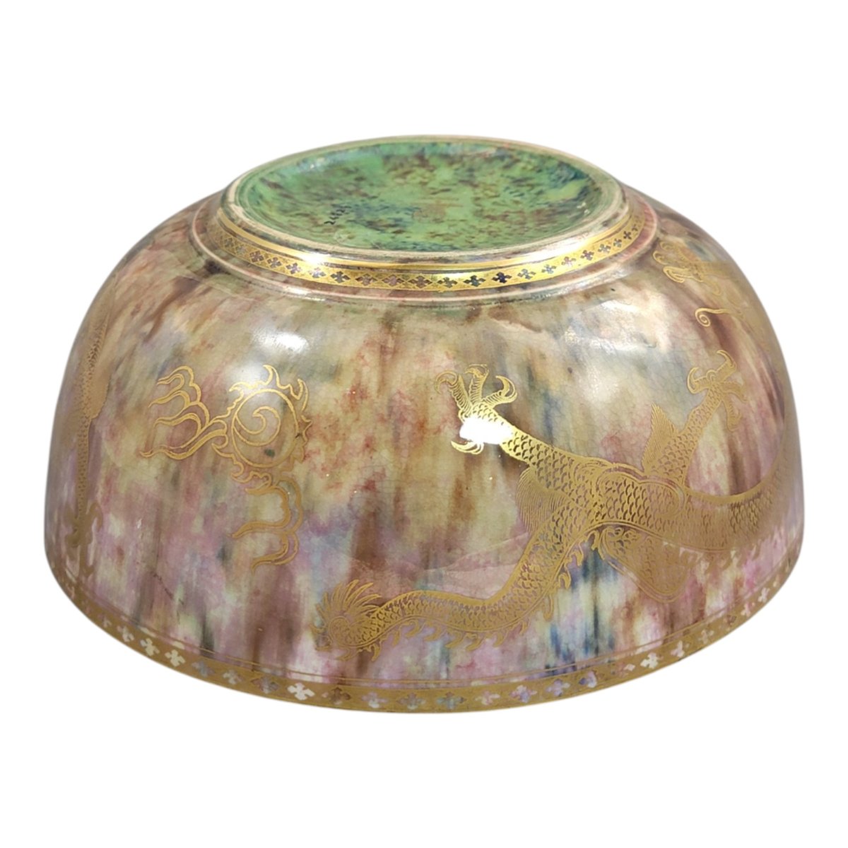 Grande coupe Wedgwood en lustre à dragons, modèle Z4823, vers 1915-photo-6