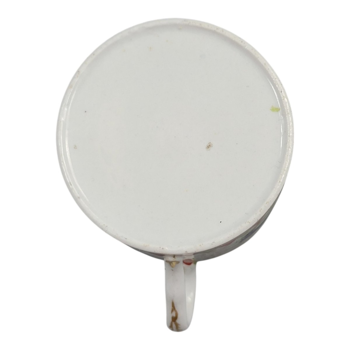 Early 19th Century Worcester Porcelain Coffee Cup And Saucer, Dragon In Compartments-photo-5