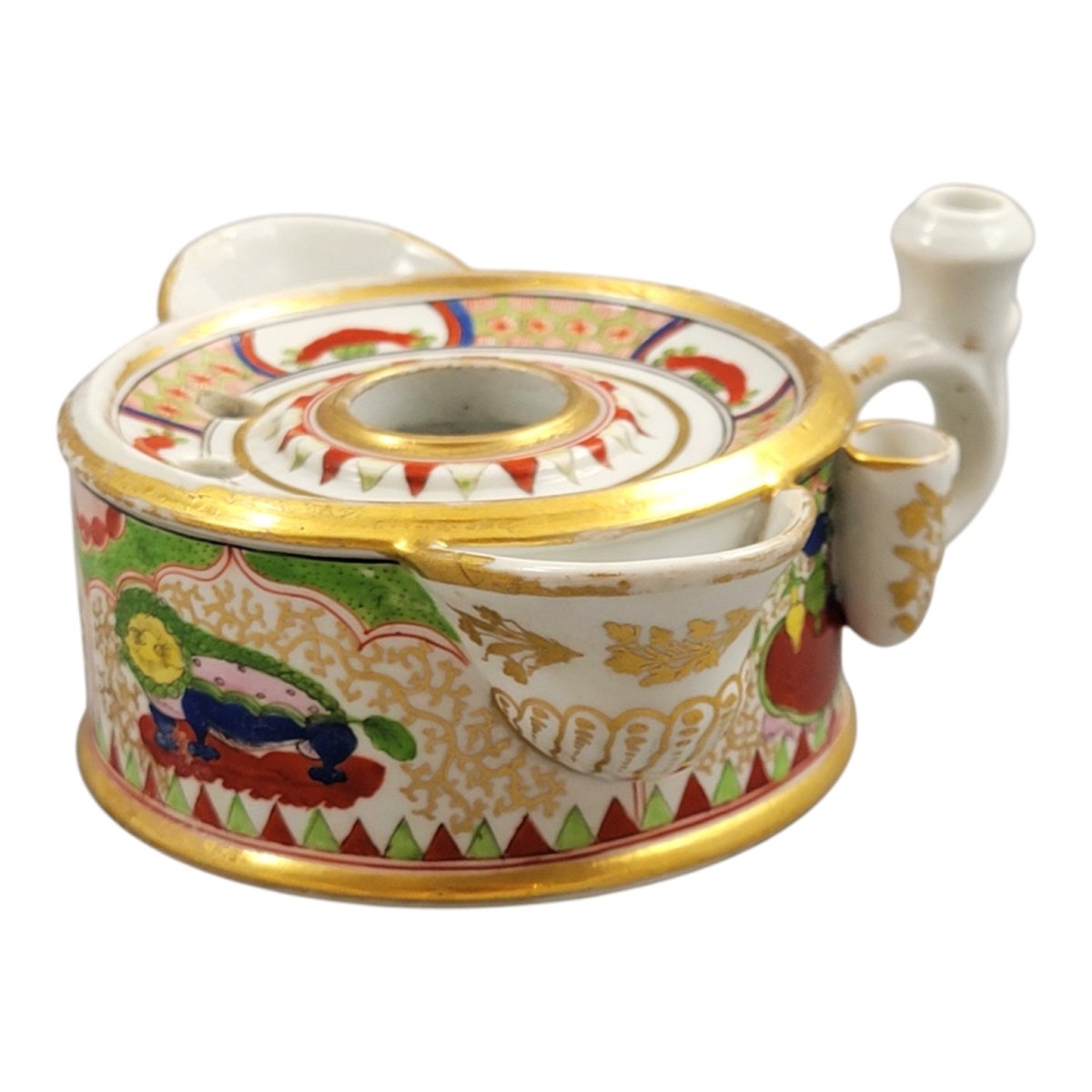 Encrier Worcester « Dragon in Compartments », période Flight, Barr & Barr, vers 1820-photo-1