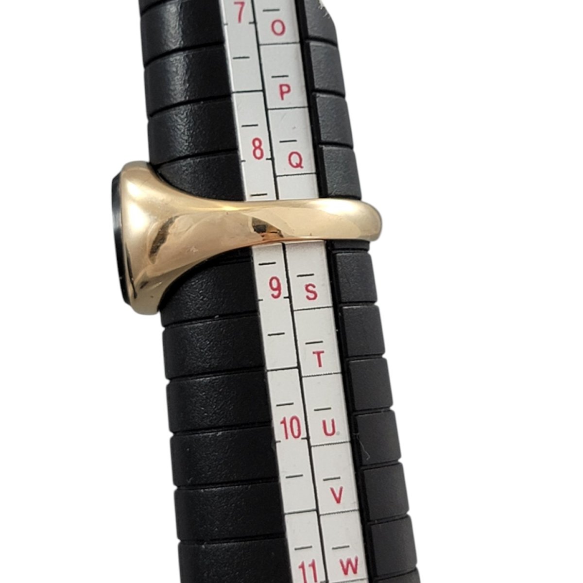 British Masonic Signet Ring In 9ct Gold With Onyx, Birmingham 1976-photo-4