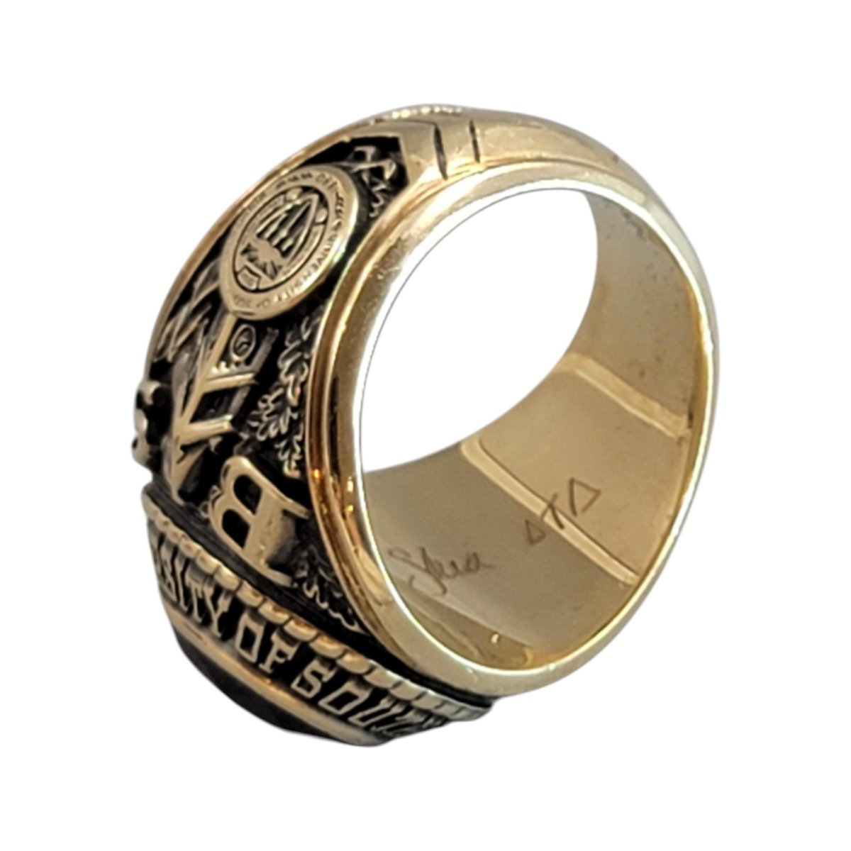 Bague universitaire américaine en or 10 carats, CSUN 1983, Jostens-photo-3