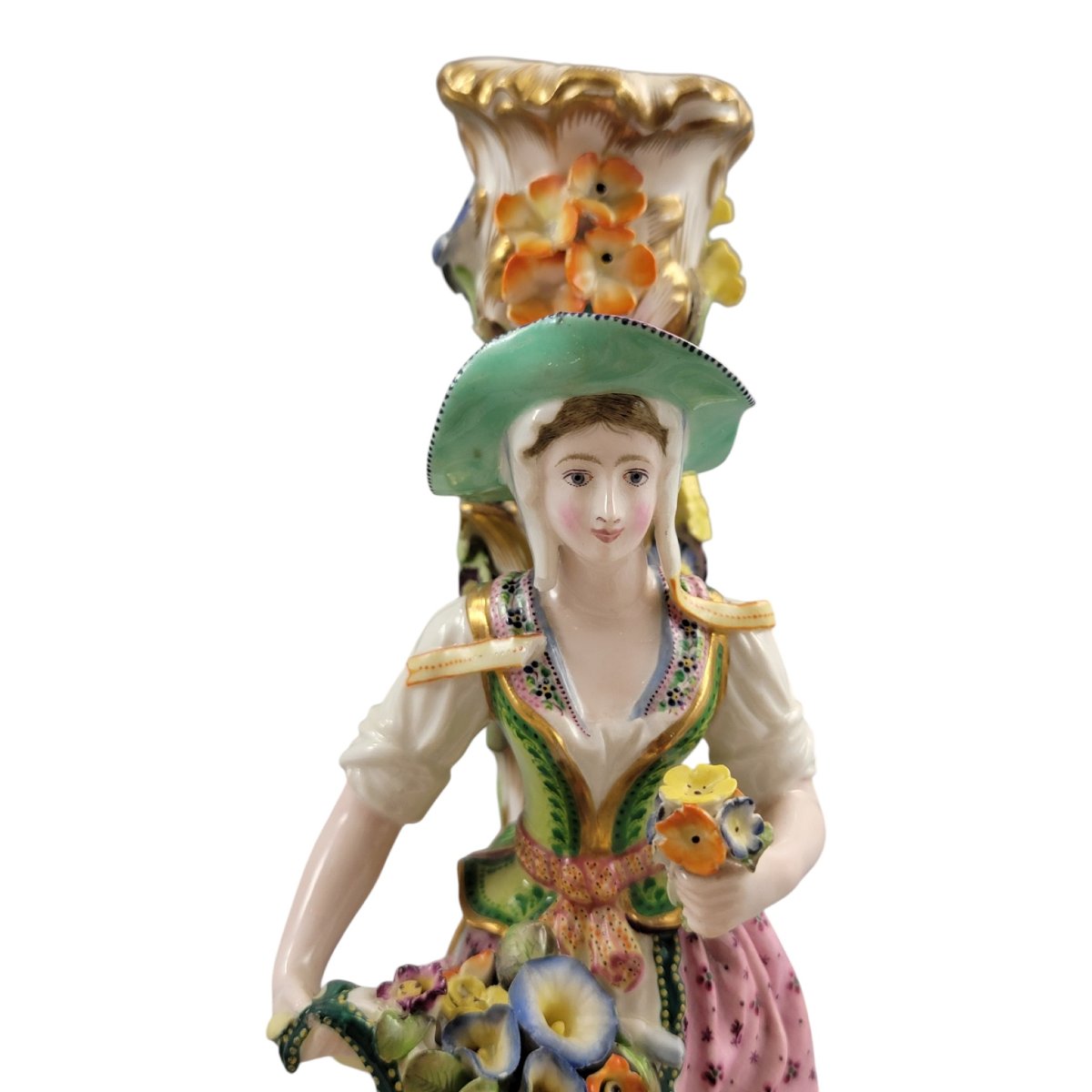 Paire de bougeoirs figuratifs en porcelaine de Minton, modèle No.192, vers 1835–1836-photo-6