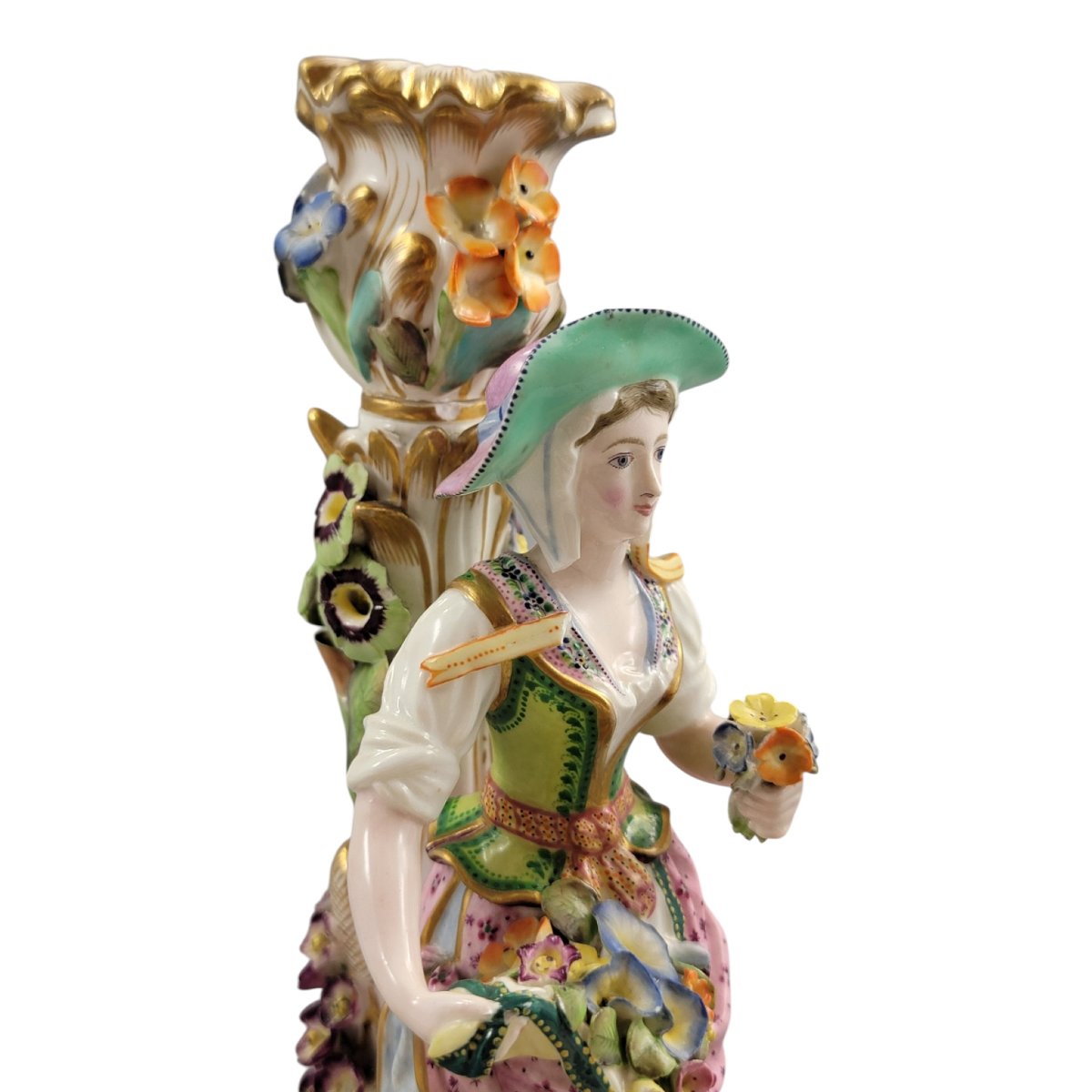 Paire de bougeoirs figuratifs en porcelaine de Minton, modèle No.192, vers 1835–1836-photo-7
