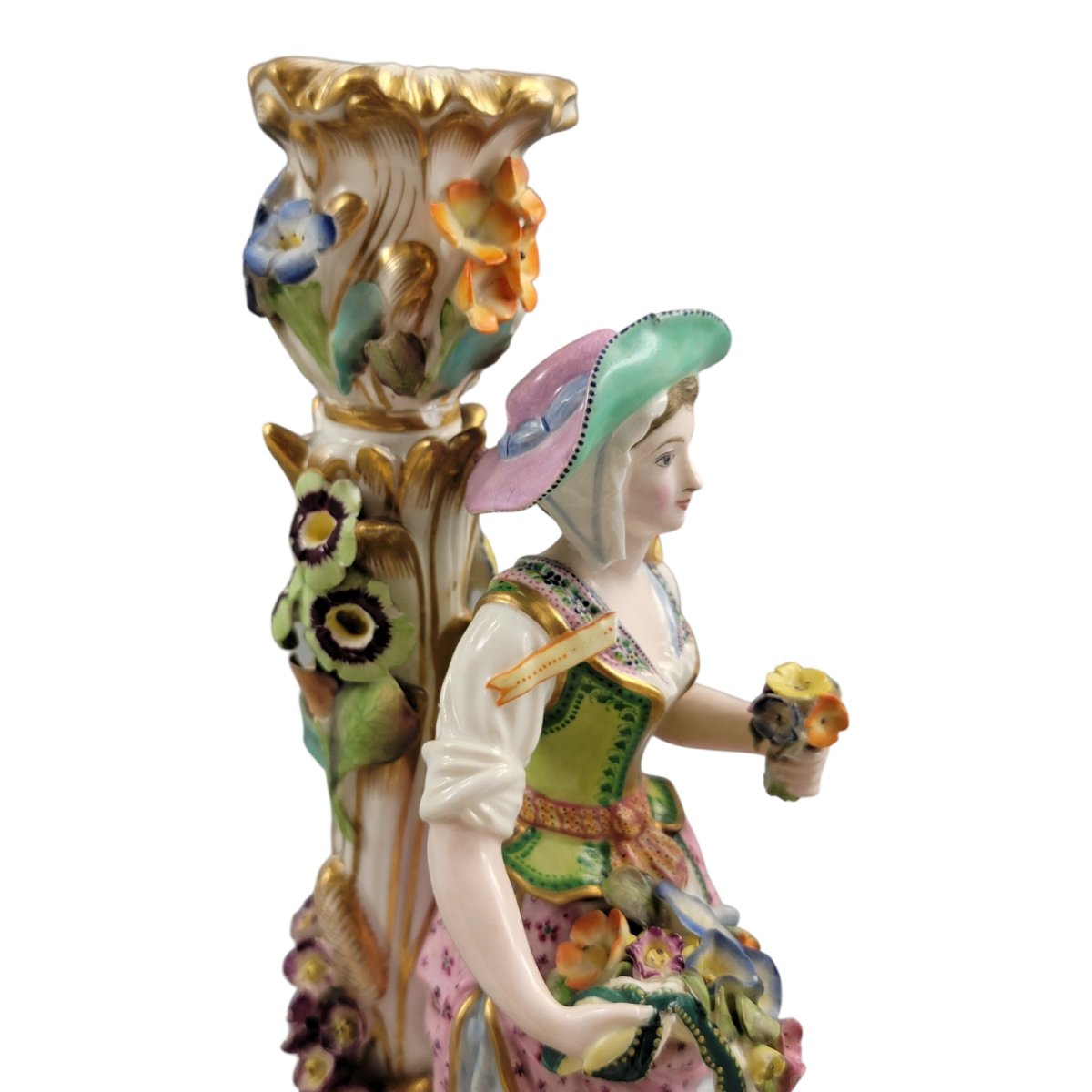 Paire de bougeoirs figuratifs en porcelaine de Minton, modèle No.192, vers 1835–1836-photo-8