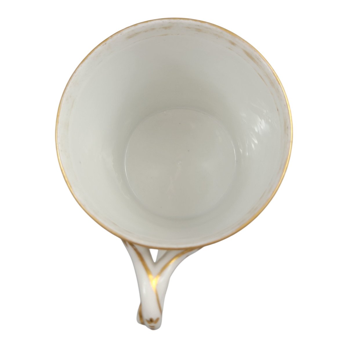 Manufacture de la Reine, tasse trembleuse couverte et soucoupe en porcelaine de Paris, XVIIIe s-photo-7