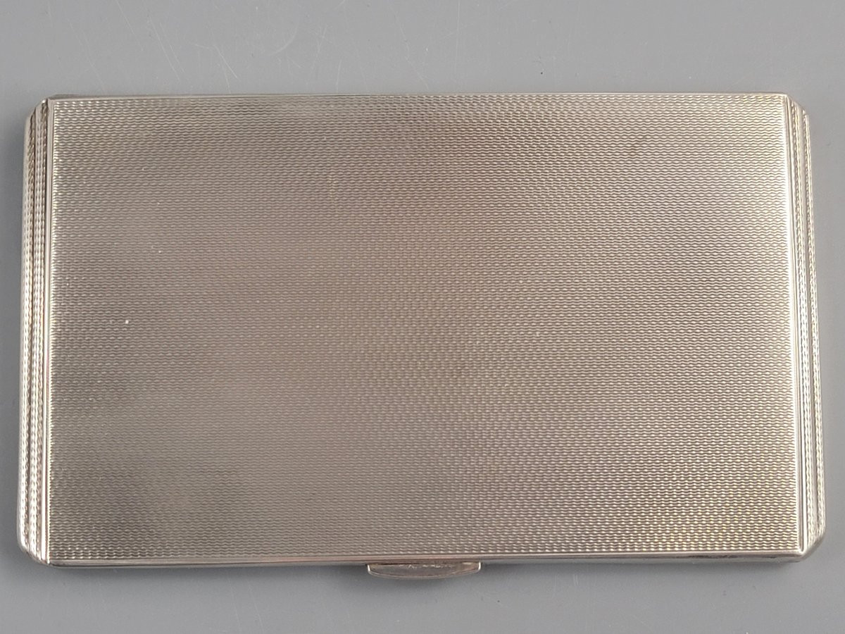 Étui à cigarettes en argent, cheval émaillé, Birmingham 1917-photo-2