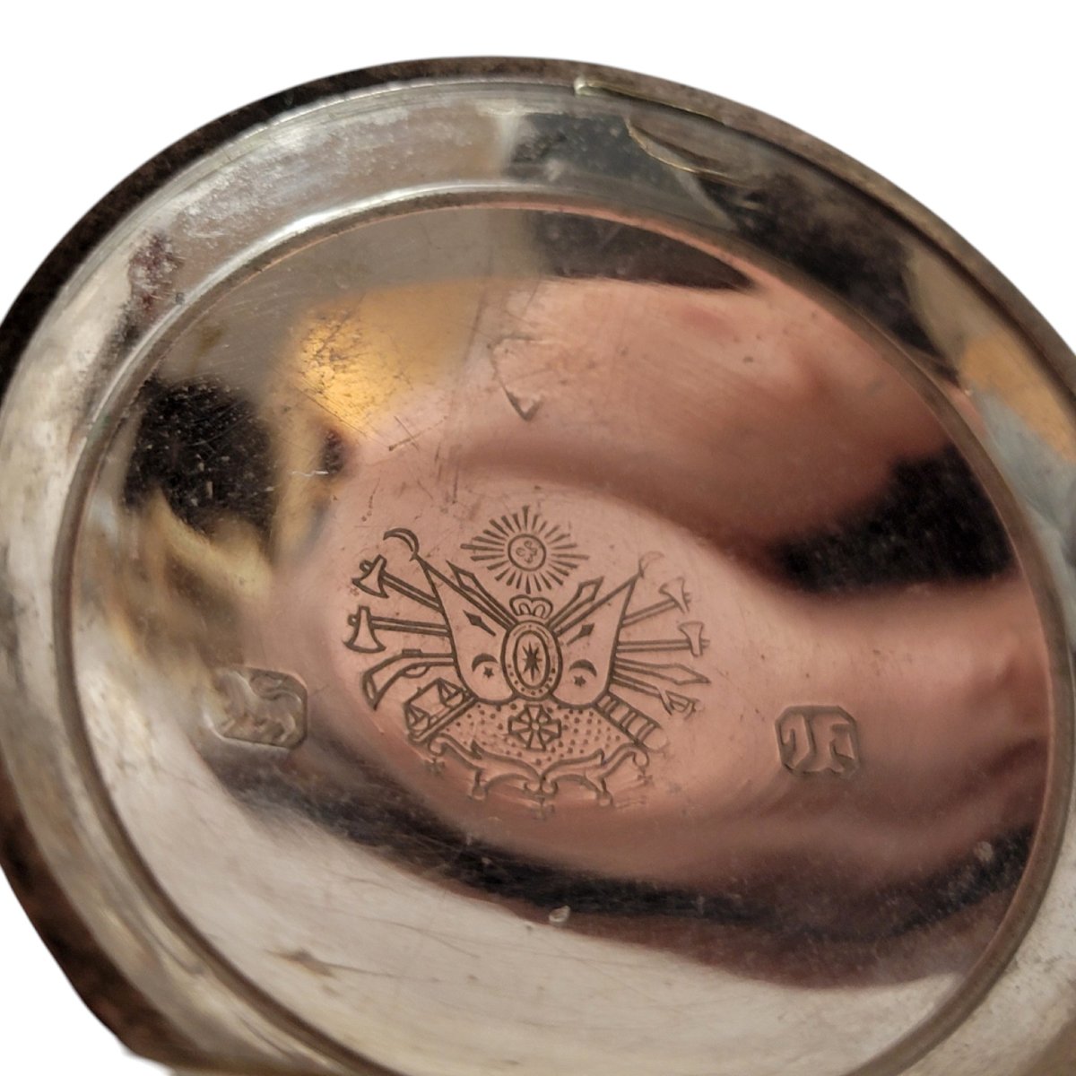 Montre de poche en argent suisse aux armes ottomanes, inscription « МАКЕДОНИЈА »-photo-2