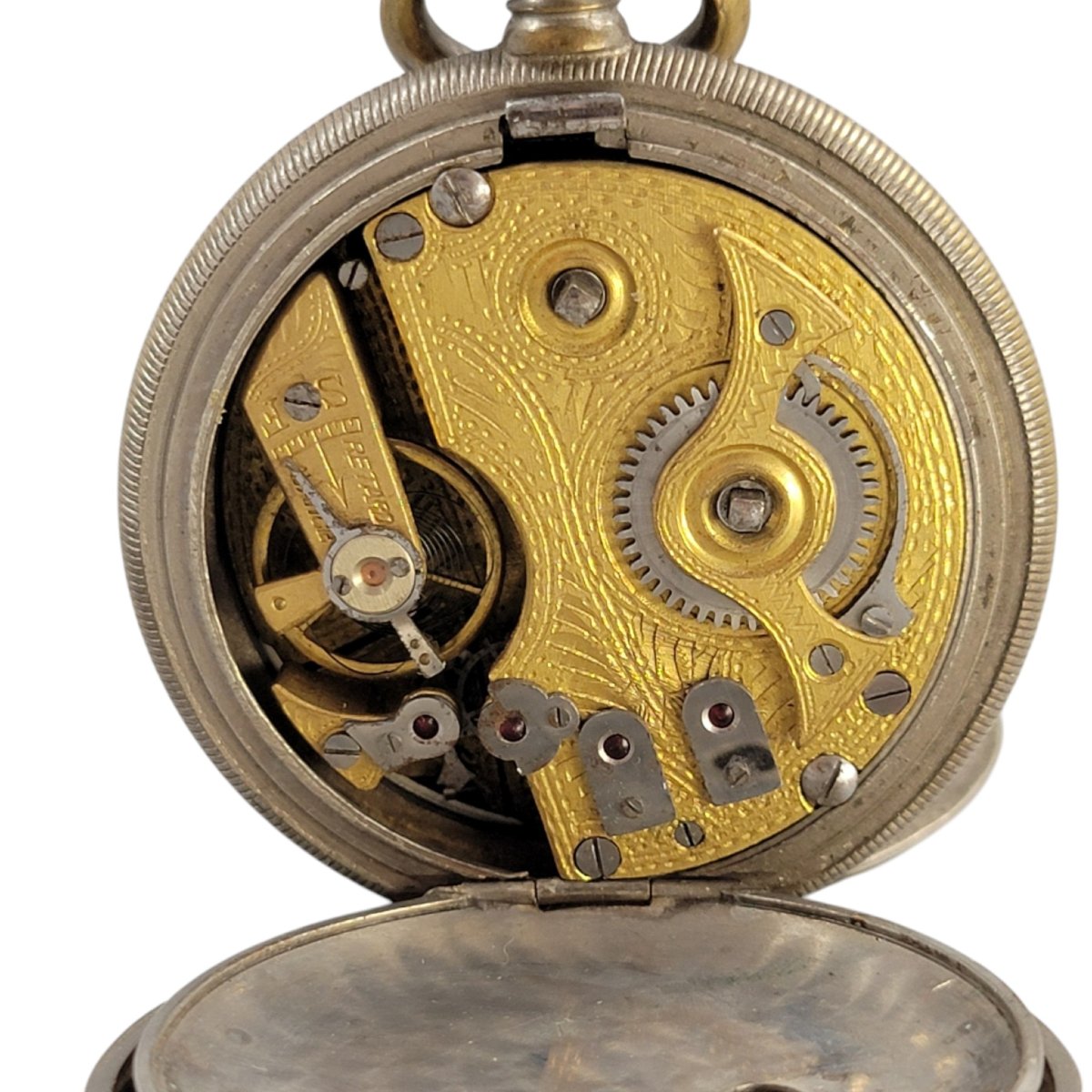 Montre de poche en argent suisse aux armes ottomanes, inscription « МАКЕДОНИЈА »-photo-7