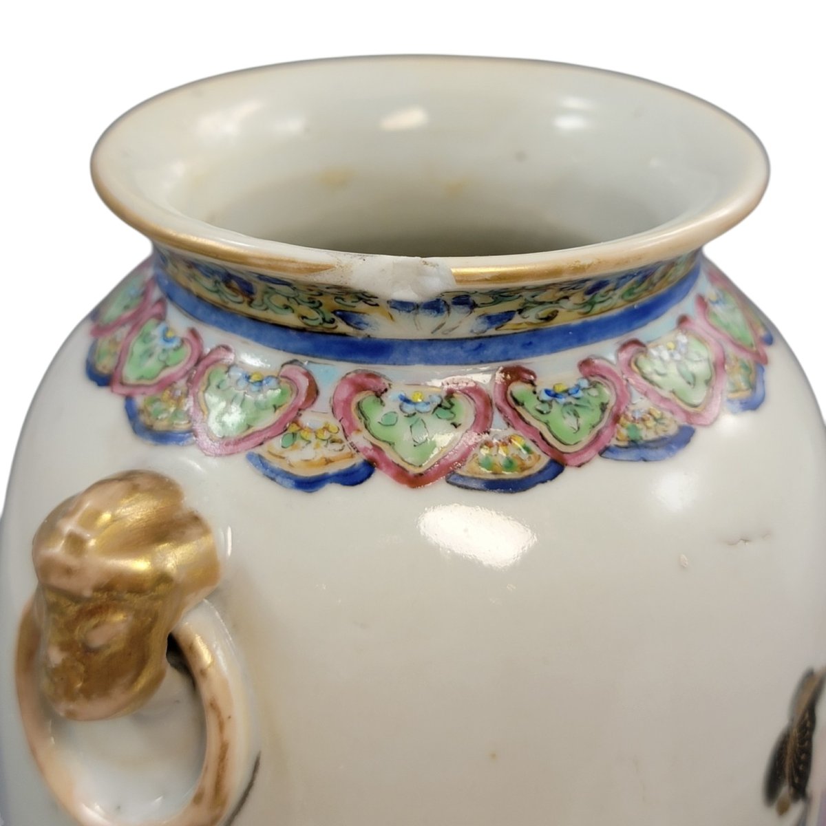 Vase en porcelaine famille rose avec Magu et Shoulao, Jingdezhen, vers 1870-photo-3