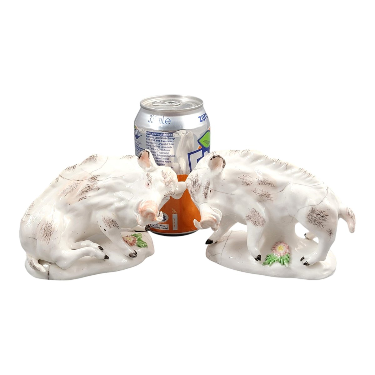 Early Derby Porcelain Pair Of Wild Boars Model B1 C.1755-photo-7