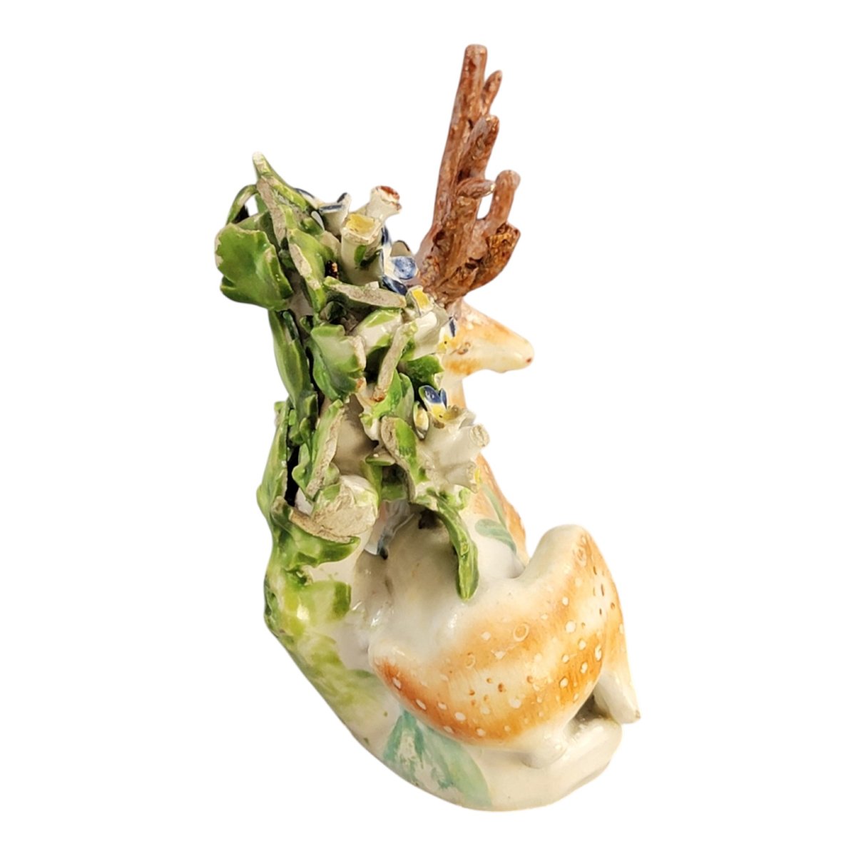 Derby Porcelain Recumbent Stag, Patch Period, C.1760-photo-1