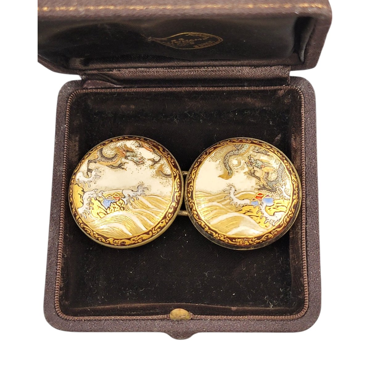 Boucle de ceinture en céramique Satsuma, Japon, époque Meiji, vers 1900-photo-3