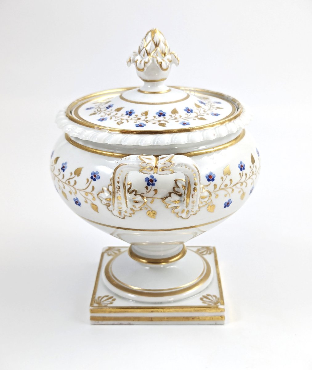 Worcester Porcelain Sauce Tureen With Cover, Flight Barr & Barr, C.1820-photo-2
