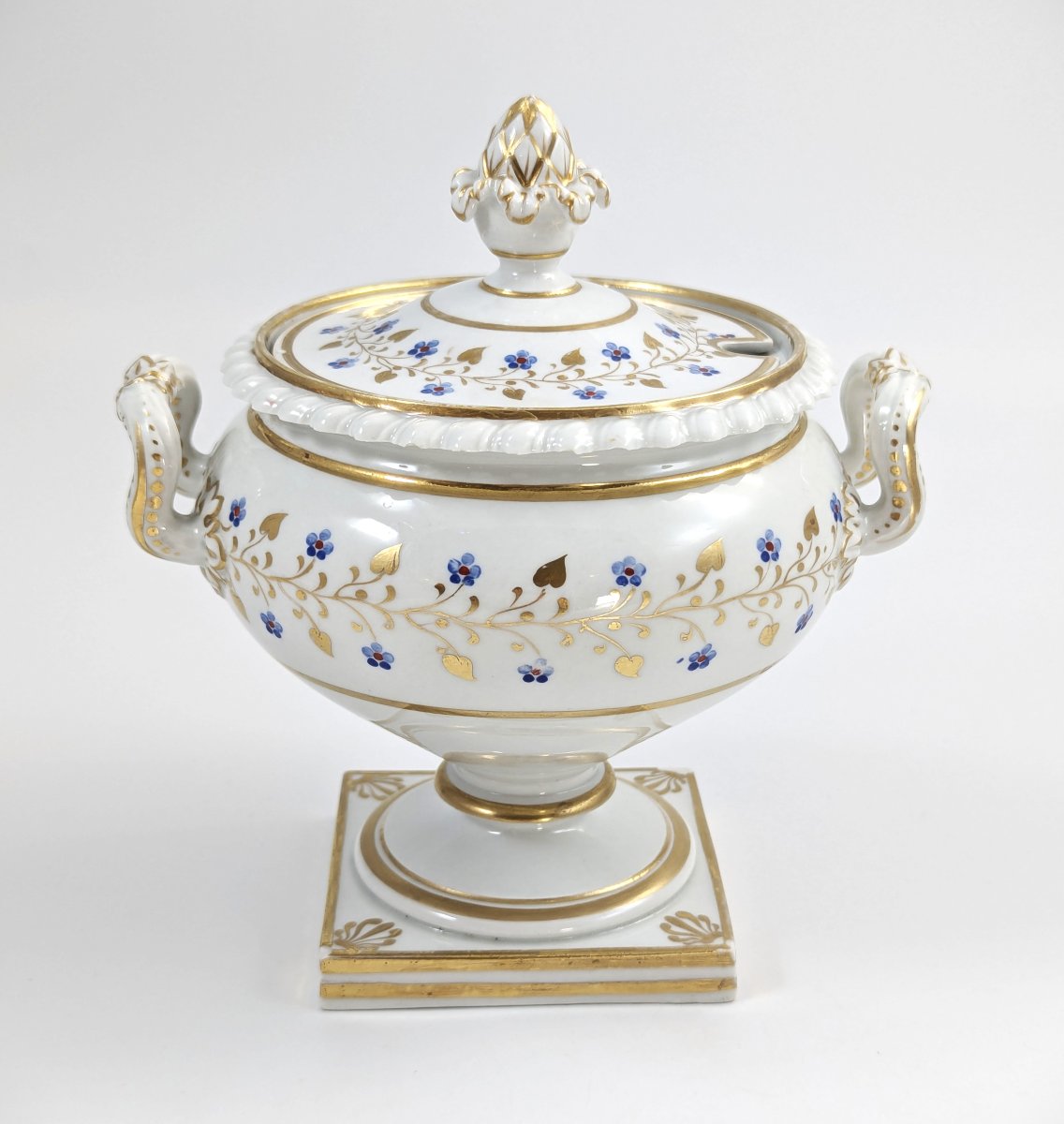 Worcester Porcelain Sauce Tureen With Cover, Flight Barr & Barr, C.1820-photo-3