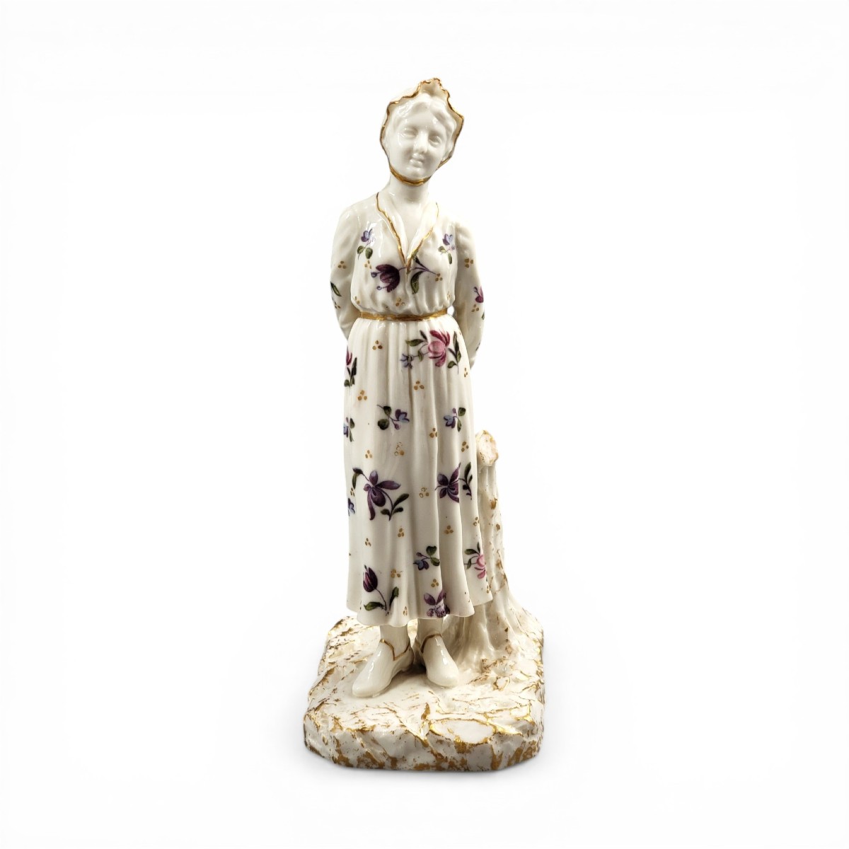 Royal Worcester Porcelain Figure Bonneted Woman, C.1920