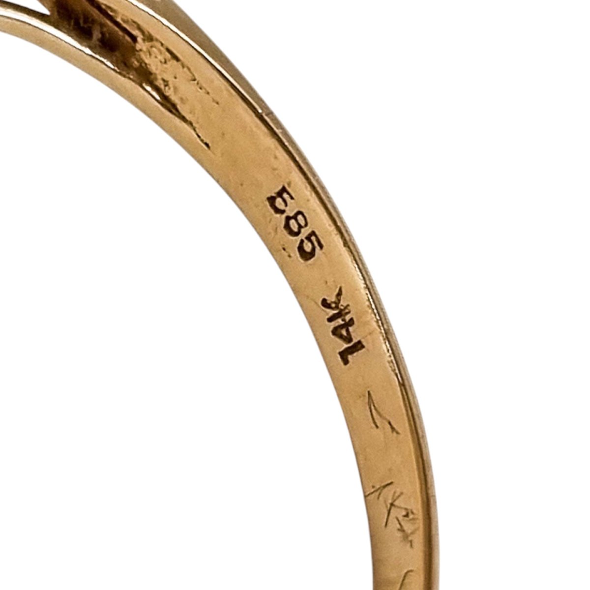 Bague en or jaune 14 carats, opale solide et diamants, XXe siècle-photo-6