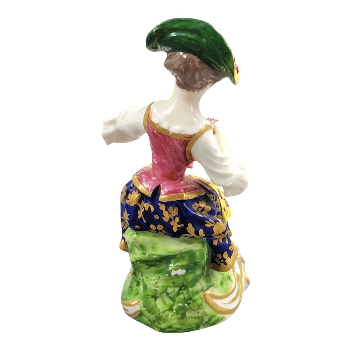 Figure ancienne en porcelaine de Derby, marchande de fleurs, modèle n° 8, vers 1780-1784-photo-2