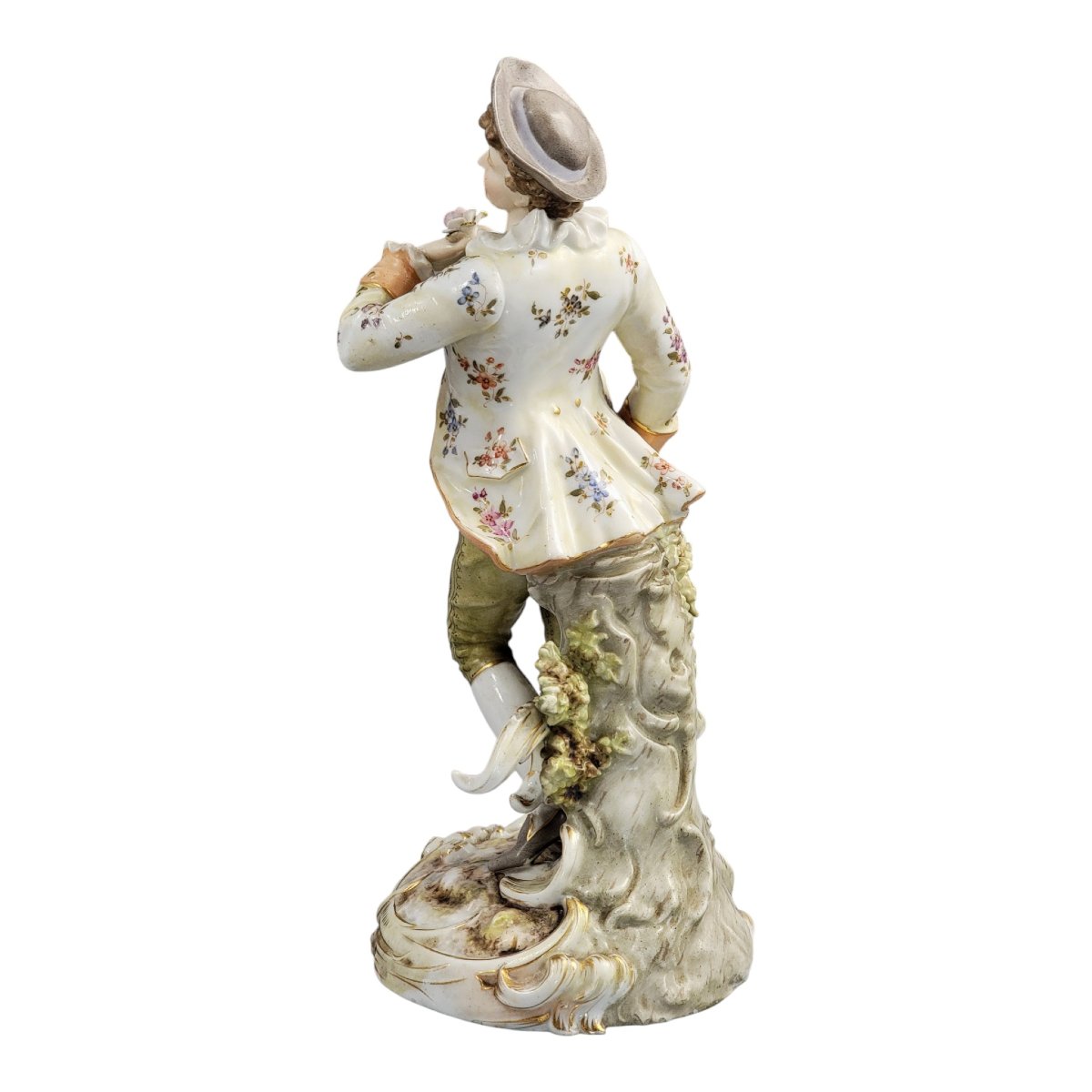 Figure en porcelaine Volkstedt, jeune galant, Triebner Ens & Eckert, vers 1880-photo-3