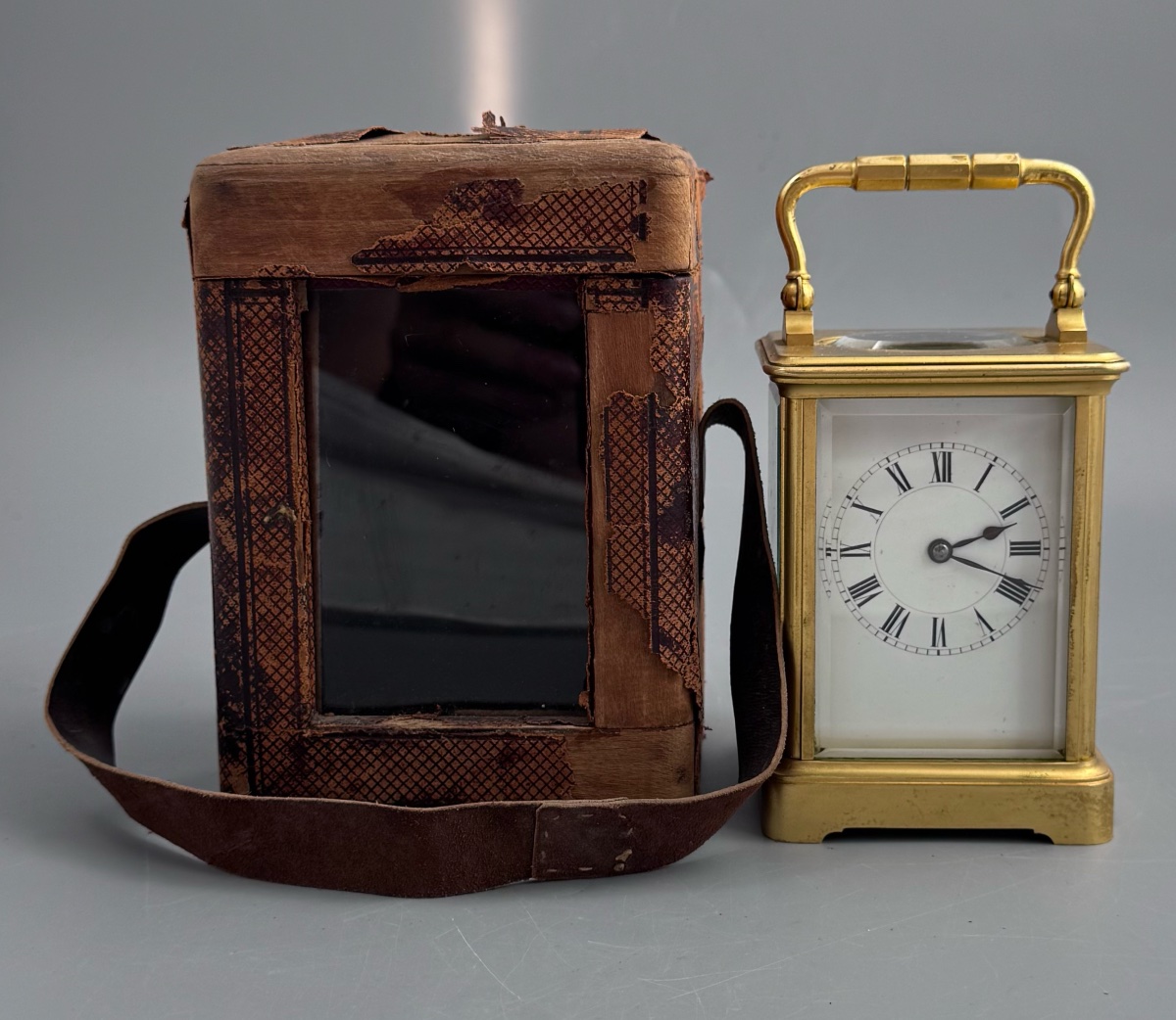 Henri Jacot Paris Eight-day Striking Carriage Clock With Original Travel Case-photo-4