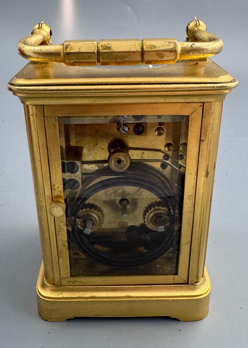 Henri Jacot Paris Eight-day Striking Carriage Clock With Original Travel Case-photo-3