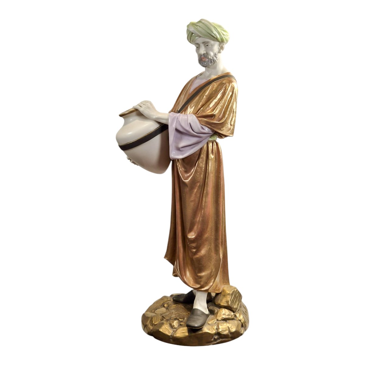 James Hadley pour Royal Worcester, grand « Cairo Water Carrier », Patent Metallic, 1886-photo-2