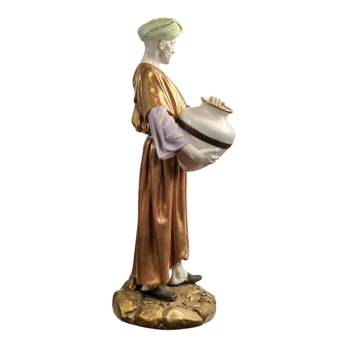 James Hadley pour Royal Worcester, grand « Cairo Water Carrier », Patent Metallic, 1886-photo-4