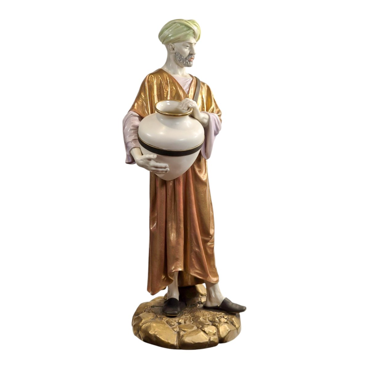 James Hadley pour Royal Worcester, grand « Cairo Water Carrier », Patent Metallic, 1886-photo-3