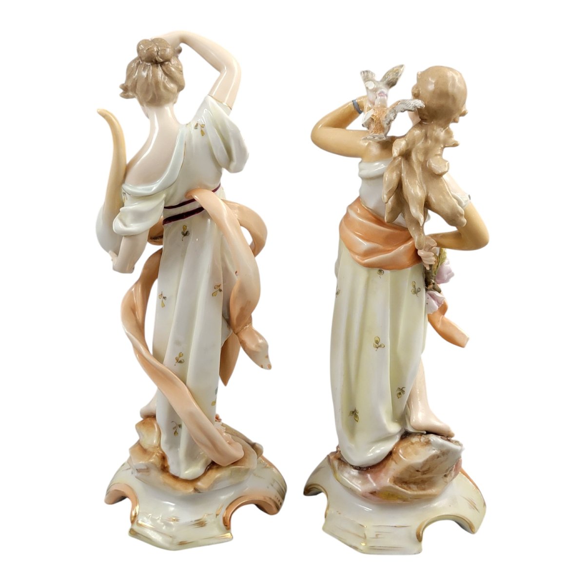 Paire de figures allégoriques Volkstedt Christian Nonne, vers 1780–1800-photo-4