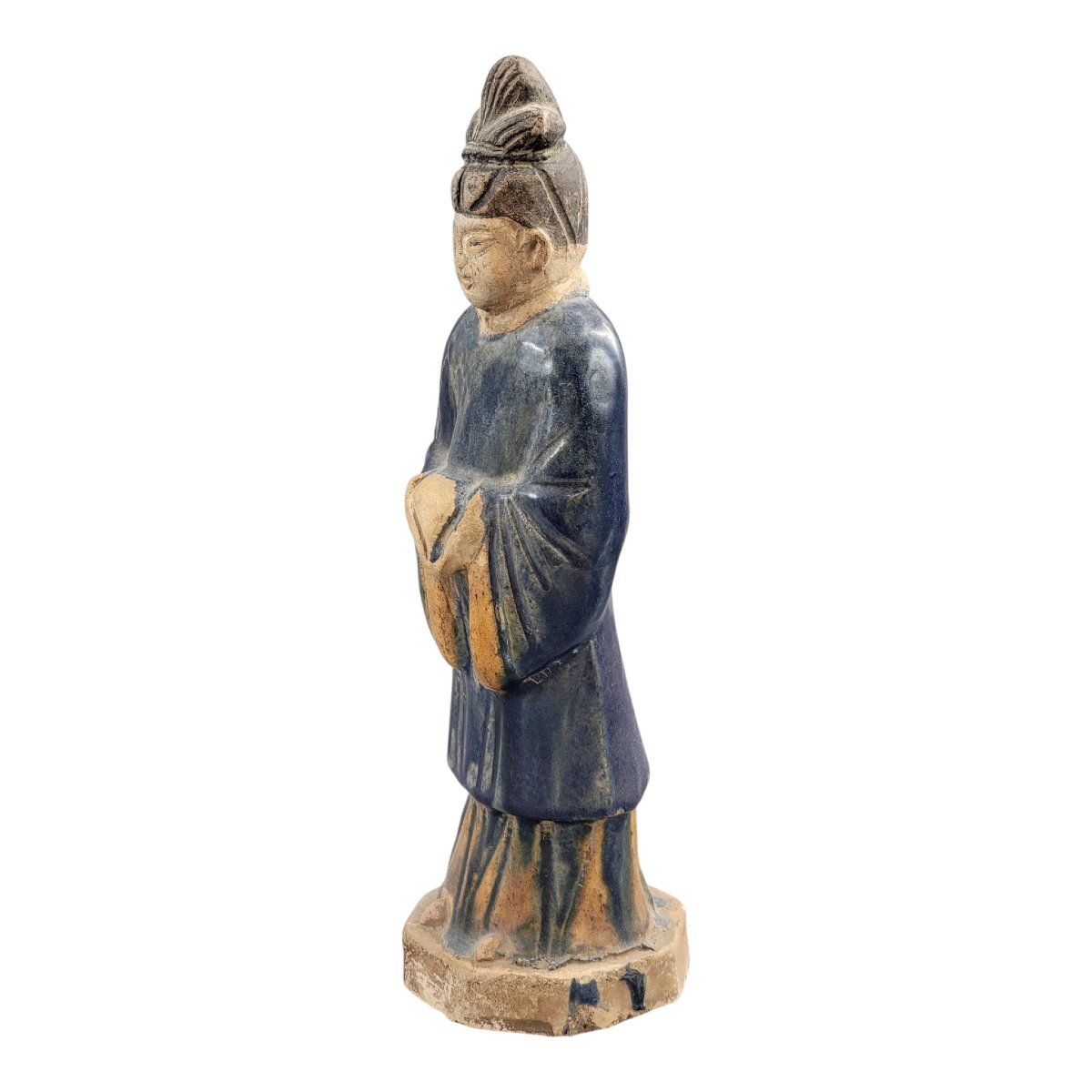 Figure funéraire chinoise en céramique émaillée sancai, dynastie Tang, vers VIIe–VIIIe siècle-photo-2