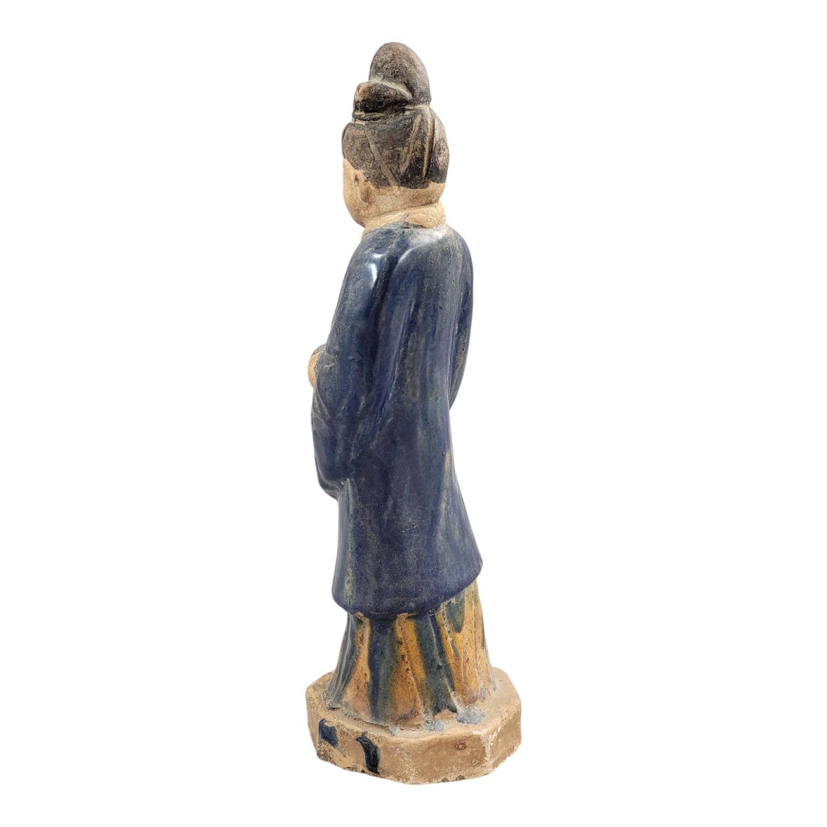 Figure funéraire chinoise en céramique émaillée sancai, dynastie Tang, vers VIIe–VIIIe siècle-photo-3