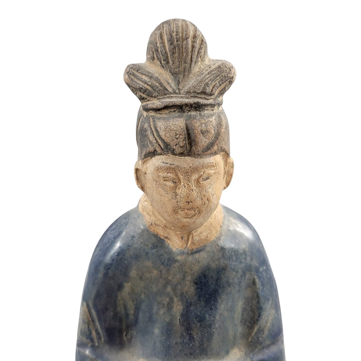Figure funéraire chinoise en céramique émaillée sancai, dynastie Tang, vers VIIe–VIIIe siècle-photo-3