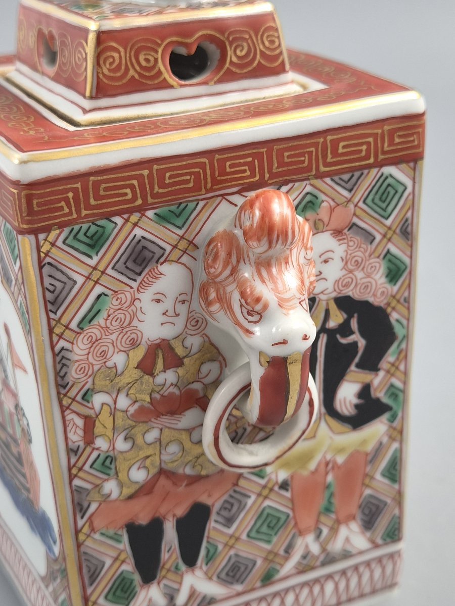 Rare Imari Porcelain Koro - Edo Period, Bakumatsu Period C.1860 - Nanban Subject-photo-3