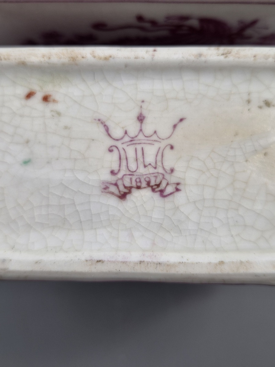 Pair Of Juwc 1897 (united Wilson) Chinese Porcelain Tea Caddies In The Meissen Style-photo-4
