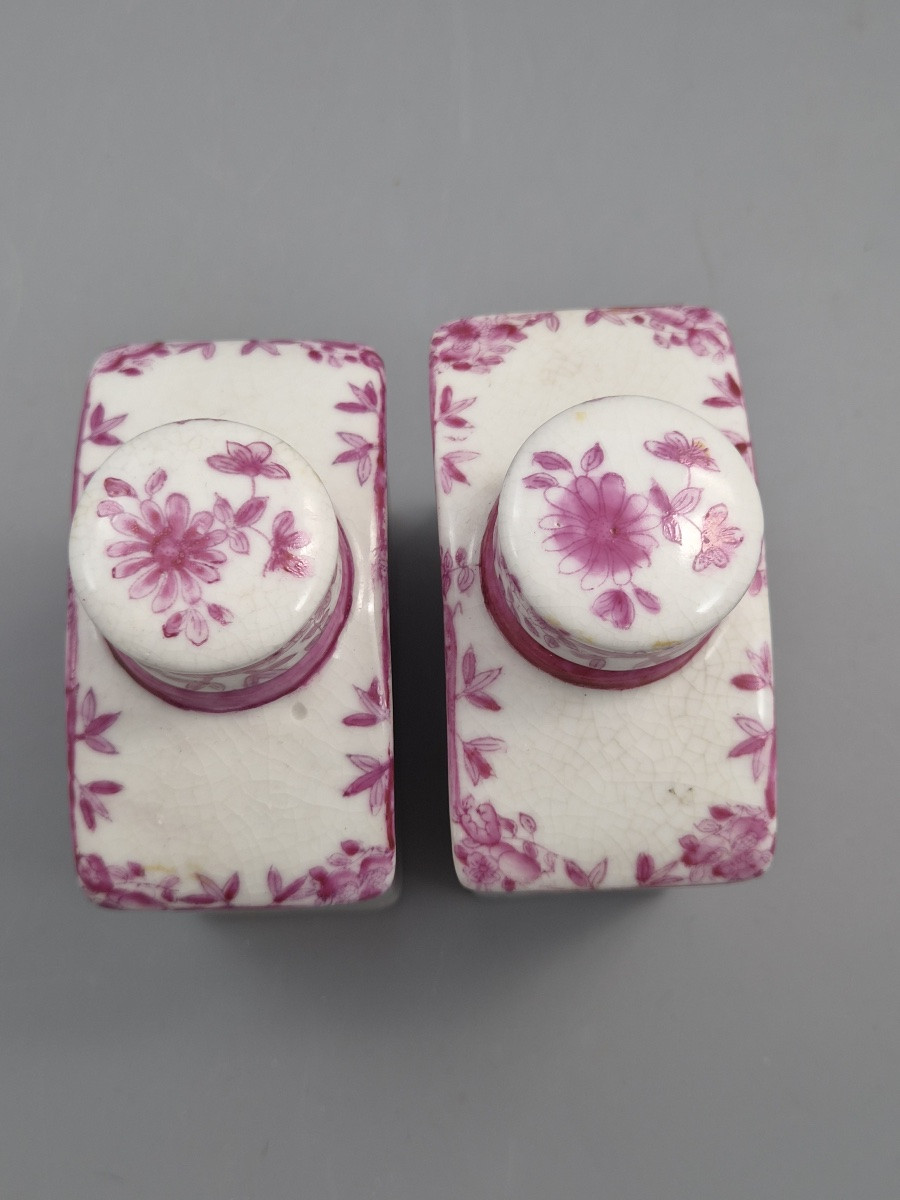 Pair Of Juwc 1897 (united Wilson) Chinese Porcelain Tea Caddies In The Meissen Style-photo-7