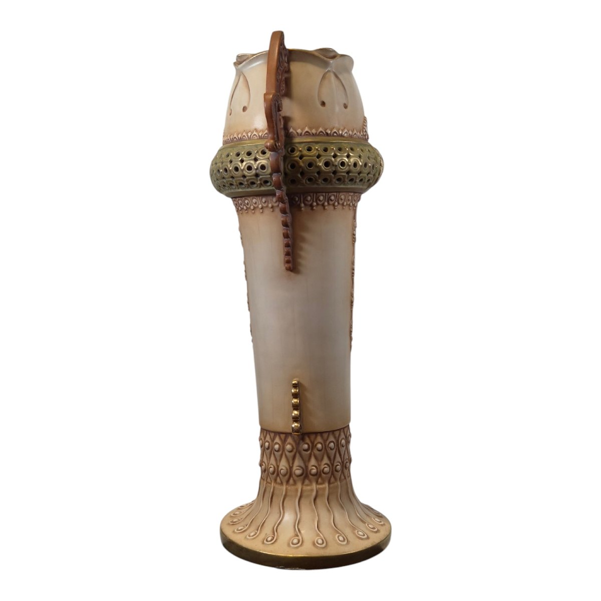 Monumental “amphora” Turn-teplitz Art Nouveau Pottery Vase, C. 1895–1910-photo-2