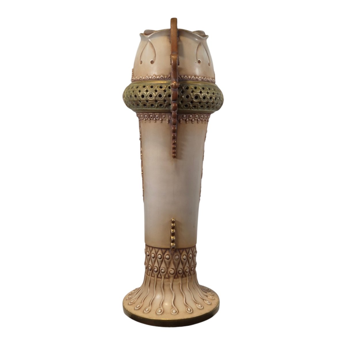 Monumental “amphora” Turn-teplitz Art Nouveau Pottery Vase, C. 1895–1910-photo-4