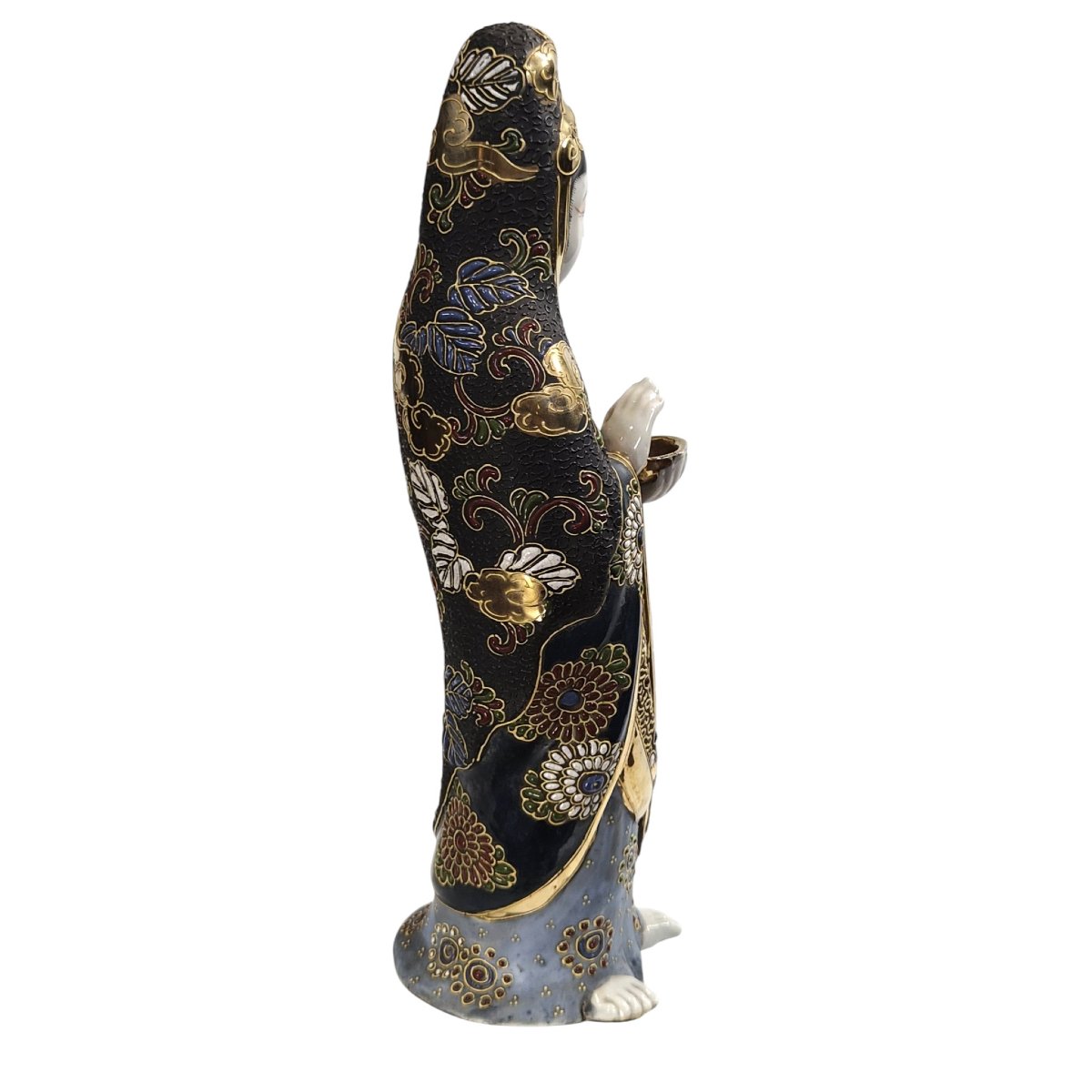 Japanese Kutani Porcelain Figure Of Kannon (guanyin), C.1920-photo-4