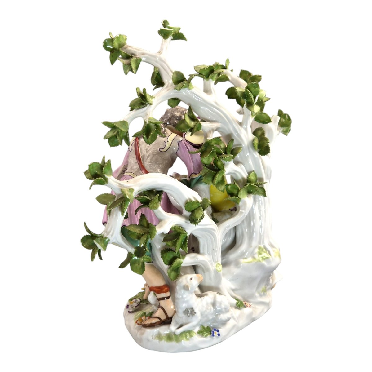 French Niderviller Style Porcelain Figurative Group Love Letter Scene 18th Century-photo-3