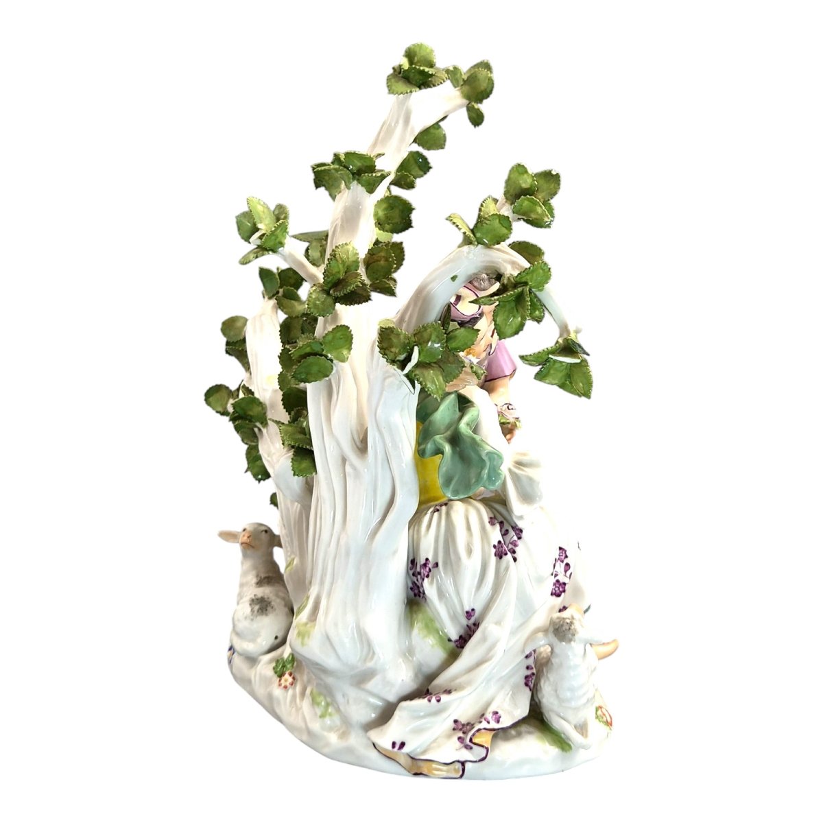 French Niderviller Style Porcelain Figurative Group Love Letter Scene 18th Century-photo-1