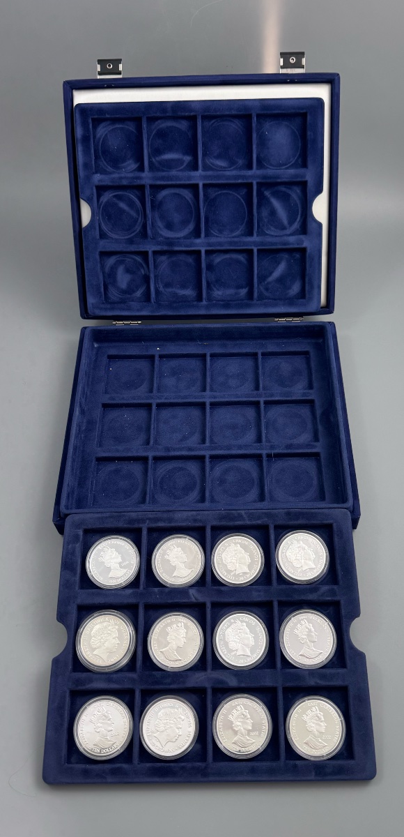 "kings And Queens Of Great Britain" Silver Proof Coin Collection, Westminster Mint, 12 Coins, C-photo-2