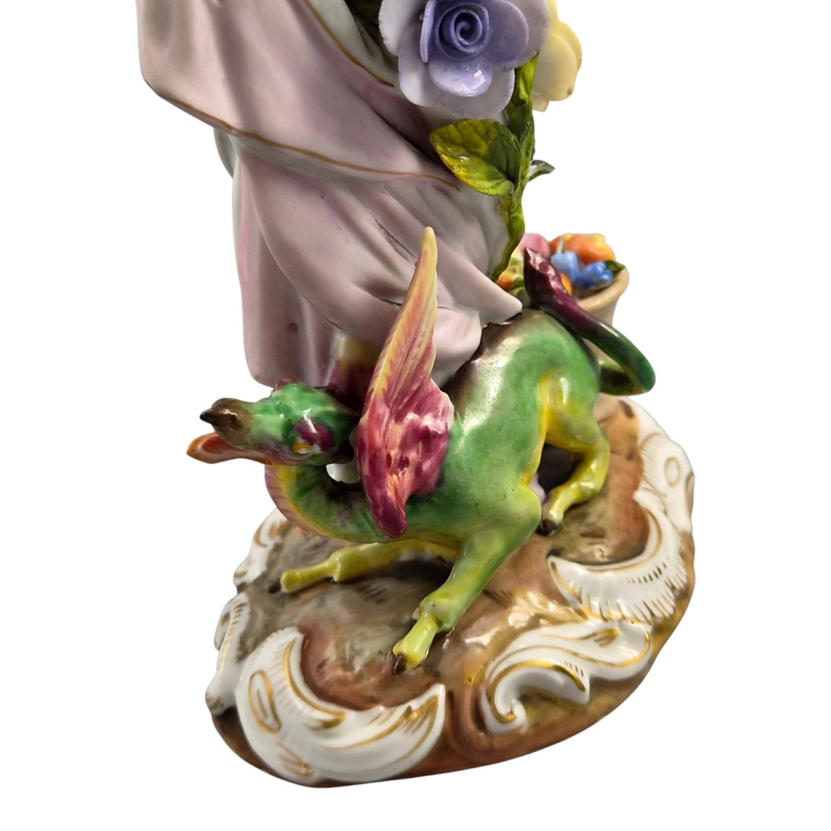 Volkstedt R. Eckert & Co. Allegorical Porcelain Candlesticks C.1895-photo-6