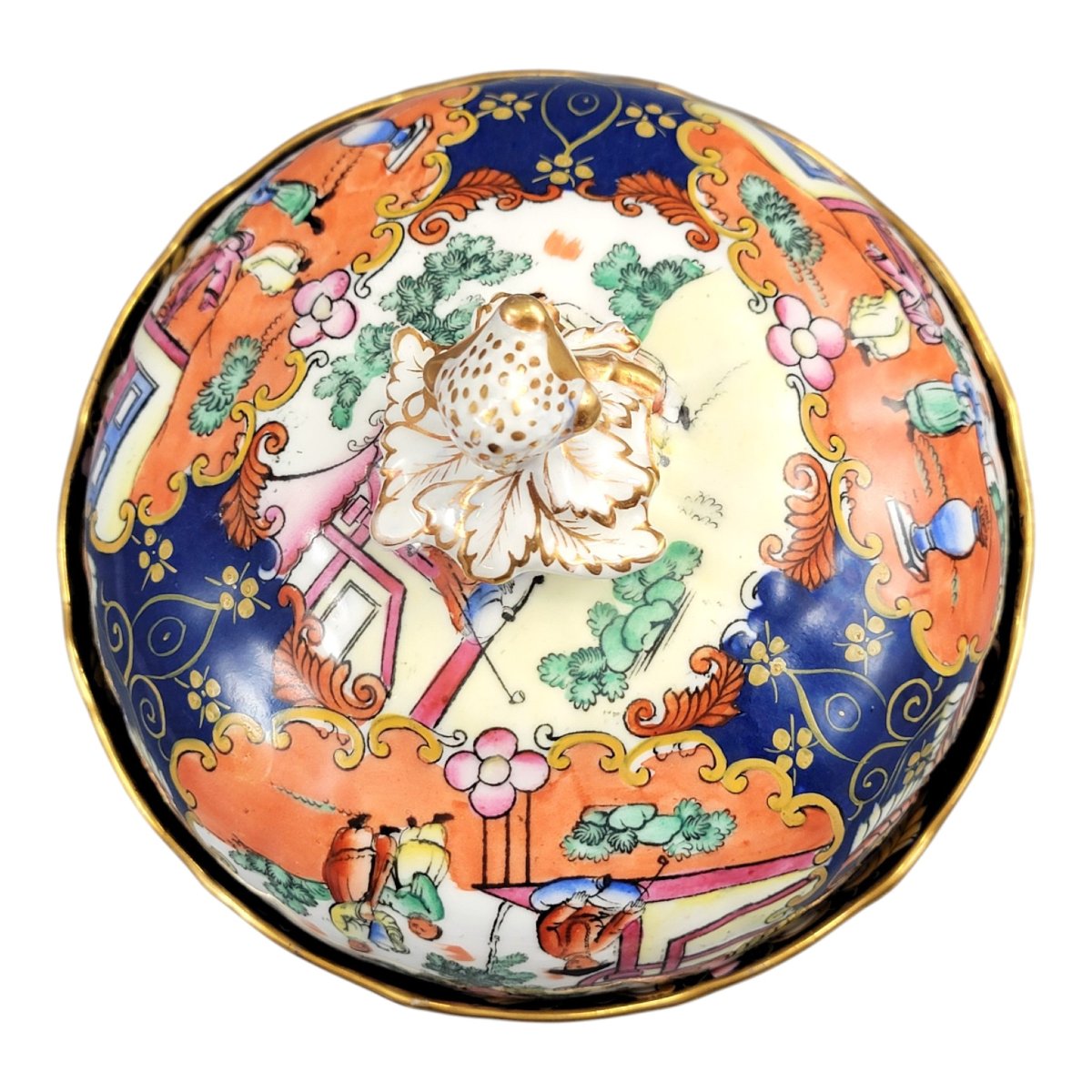Mason’s Patent Ironstone Large Covered Bowl, Chinoiserie Pattern, C.1820-photo-2