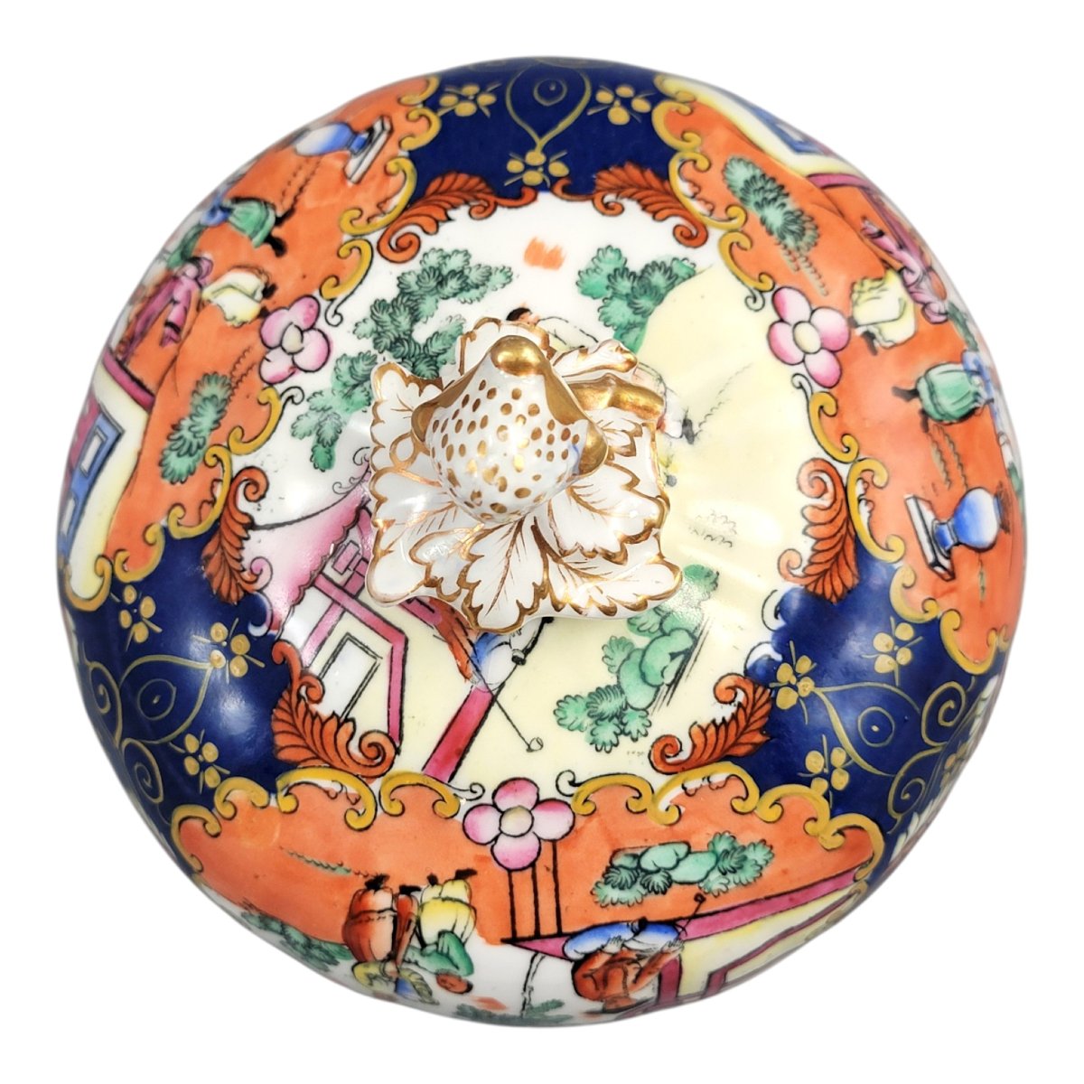 Mason’s Patent Ironstone Large Covered Bowl, Chinoiserie Pattern, C.1820-photo-6