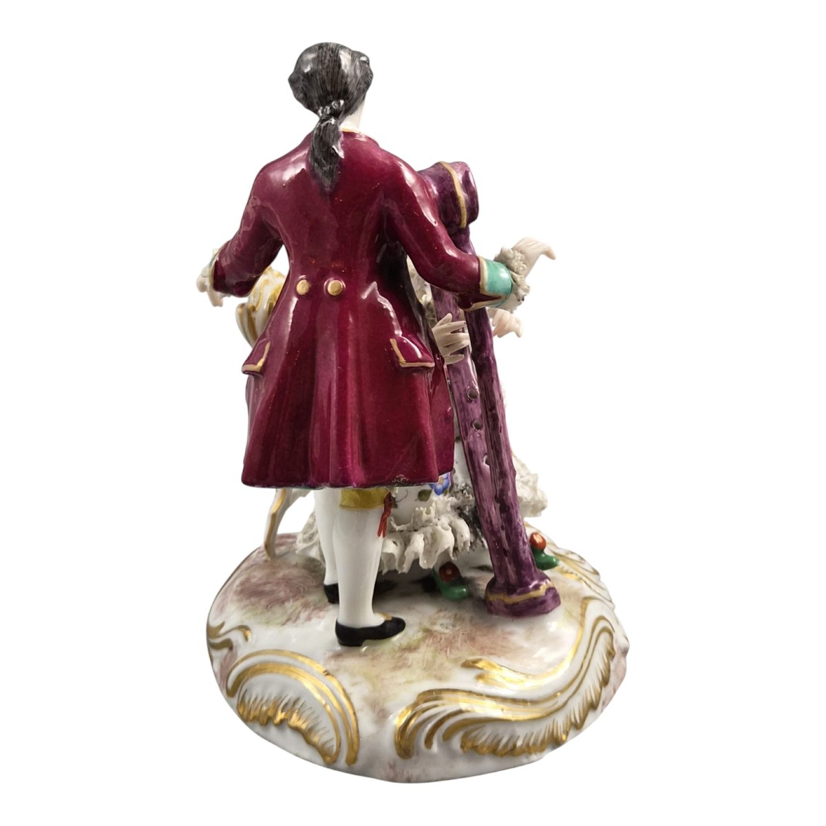 Bourdois & Bloch French Porcelain Lace Group “musical Couple”-photo-1
