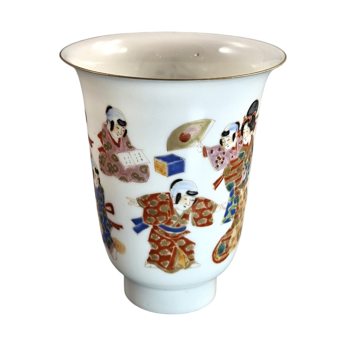 Vase Gobelet En Porcelaine Japonaise Eggshell, Marque Hichozan Shinpo, Vers 1860–1880-photo-1